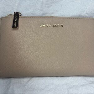 Anne Klein Taupe Wristlet Clutch